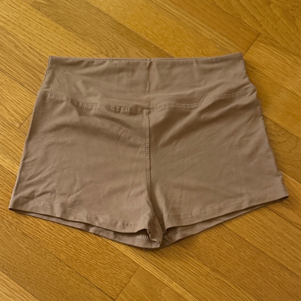 Pole Dance Dusty Rose Tan Shorts